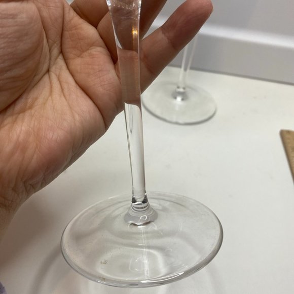 Set Of 2 Rogaska Crystal RGS17 Water Glasses Goblets Vertical Cuts Gold Rim - Picture 4 of 10